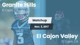 Matchup: Granite Hills High vs. El Cajon Valley  2017