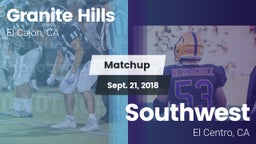 Matchup: Granite Hills High vs. Southwest  2018