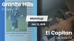 Matchup: Granite Hills High vs. El Capitan  2018