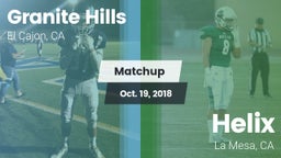 Matchup: Granite Hills High vs. Helix  2018