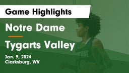 Notre Dame  vs Tygarts Valley  Game Highlights - Jan. 9, 2024
