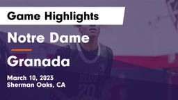 Notre Dame  vs Granada  Game Highlights - March 10, 2023