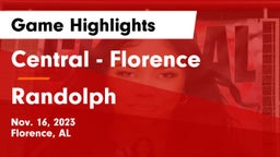 Central  - Florence vs Randolph  Game Highlights - Nov. 16, 2023