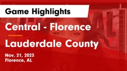 Central  - Florence vs Lauderdale County  Game Highlights - Nov. 21, 2023