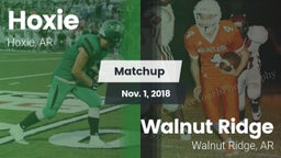Matchup: Hoxie  vs. Walnut Ridge  2018