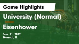 University (Normal)  vs Eisenhower  Game Highlights - Jan. 21, 2022