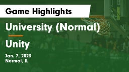 University (Normal)  vs Unity  Game Highlights - Jan. 7, 2023