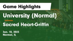 University (Normal)  vs Sacred Heart-Griffin  Game Highlights - Jan. 10, 2023