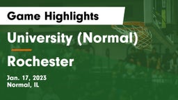 University (Normal)  vs Rochester  Game Highlights - Jan. 17, 2023