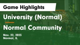 University (Normal)  vs Normal Community  Game Highlights - Nov. 22, 2023