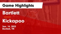 Bartlett  vs Kickapoo  Game Highlights - Jan. 14, 2023