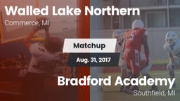 Matchup: Walled Lake vs. Bradford Academy  2017