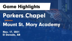 Parkers Chapel  vs Mount St. Mary Academy Game Highlights - Nov. 17, 2021
