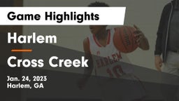 Harlem  vs Cross Creek  Game Highlights - Jan. 24, 2023