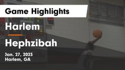 Harlem  vs Hephzibah  Game Highlights - Jan. 27, 2023