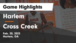 Harlem  vs Cross Creek  Game Highlights - Feb. 20, 2023