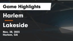 Harlem  vs Lakeside  Game Highlights - Nov. 28, 2023