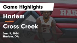 Harlem  vs Cross Creek  Game Highlights - Jan. 5, 2024