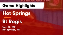 Hot Springs  vs St Regis  Game Highlights - Jan. 29, 2021