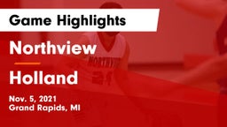 Northview  vs Holland  Game Highlights - Nov. 5, 2021