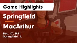 Springfield  vs MacArthur  Game Highlights - Dec. 17, 2021