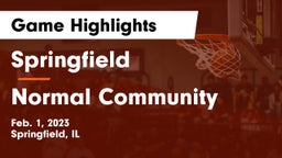 Springfield  vs Normal Community  Game Highlights - Feb. 1, 2023