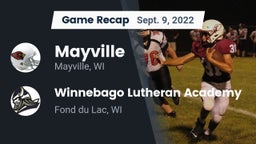 Recap: Mayville  vs. Winnebago Lutheran Academy  2022