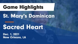St. Mary's Dominican  vs Sacred Heart Game Highlights - Dec. 1, 2021