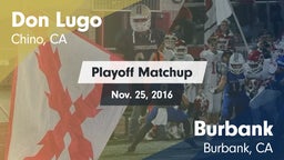 Matchup: Don Lugo  vs. Burbank  2016