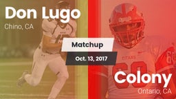 Matchup: Don Lugo  vs. Colony  2017