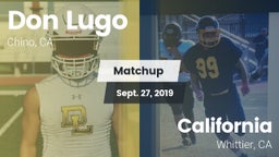Matchup: Don Lugo  vs. California  2019
