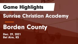 Sunrise Christian Academy vs Borden County  Game Highlights - Dec. 29, 2021