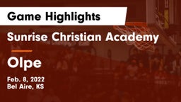 Sunrise Christian Academy vs Olpe  Game Highlights - Feb. 8, 2022