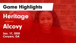 Heritage  vs Alcovy  Game Highlights - Jan. 17, 2020