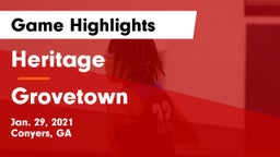 Heritage  vs Grovetown  Game Highlights - Jan. 29, 2021