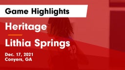 Heritage  vs Lithia Springs  Game Highlights - Dec. 17, 2021