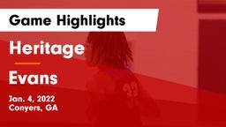 Heritage  vs Evans  Game Highlights - Jan. 4, 2022