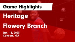 Heritage  vs Flowery Branch  Game Highlights - Jan. 13, 2023