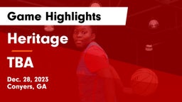 Heritage  vs TBA Game Highlights - Dec. 28, 2023