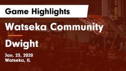 Watseka Community  vs Dwight Game Highlights - Jan. 23, 2020