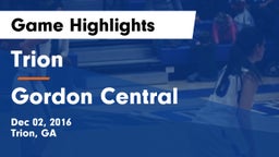 Trion  vs Gordon Central   Game Highlights - Dec 02, 2016