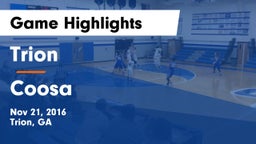 Trion  vs Coosa  Game Highlights - Nov 21, 2016