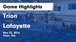 Trion  vs Lafayette  Game Highlights - Nov 22, 2016
