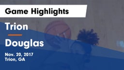 Trion  vs Douglas  Game Highlights - Nov. 20, 2017