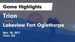 Trion  vs Lakeview Fort Oglethorpe  Game Highlights - Nov. 28, 2017
