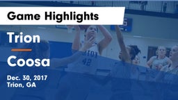 Trion  vs Coosa  Game Highlights - Dec. 30, 2017