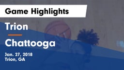 Trion  vs Chattooga  Game Highlights - Jan. 27, 2018