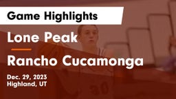 Lone Peak  vs Rancho Cucamonga  Game Highlights - Dec. 29, 2023