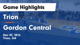 Trion  vs Gordon Central   Game Highlights - Dec 02, 2016