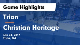 Trion  vs Christian Heritage  Game Highlights - Jan 24, 2017